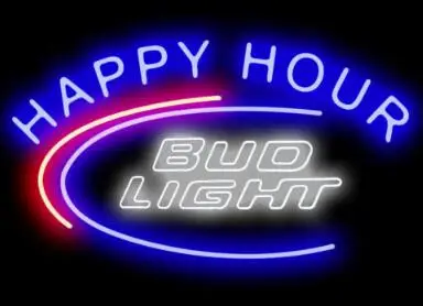 Custom Bud Light Hy Hour Gl Neon Sign Beer Bar Gl Neon Light Sign Beer Bar