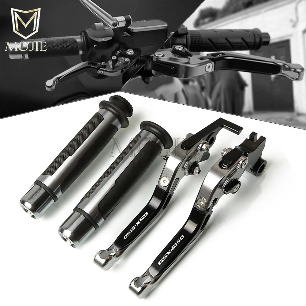

Motorcycle CNC Adjustable Brake Clutch Levers Handlebar Hand Grips For Suzuki GSXS GSX-S 150 ABS GSX-S150 GSXS150 2017-2019 2018