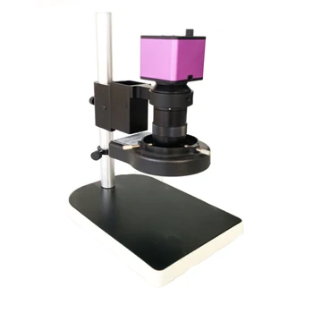 

Full set Remote control 16MP HDMI digital video microscope USB camera 8X-130X C-Mount lens for phone motherboard IC repair