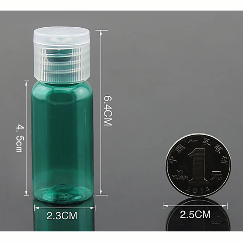 Коричневый синий прозрачный зеленый 15 мл косметической жидкости Пластик капли откидная крышка кондиционер для волос, крем бутылки
