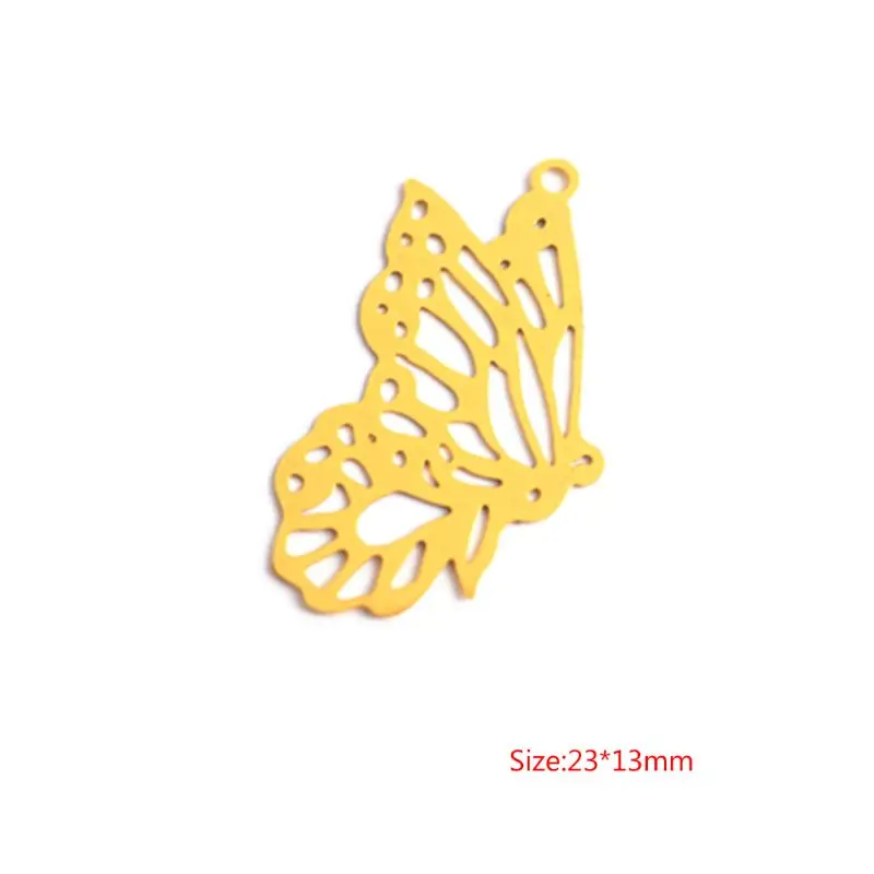 

DIY Filler Epoxy Resin Mold Decoration Butterfly Golden Copper Hollow Crafts Ornaments Filling Necklace Making Tools W2952001