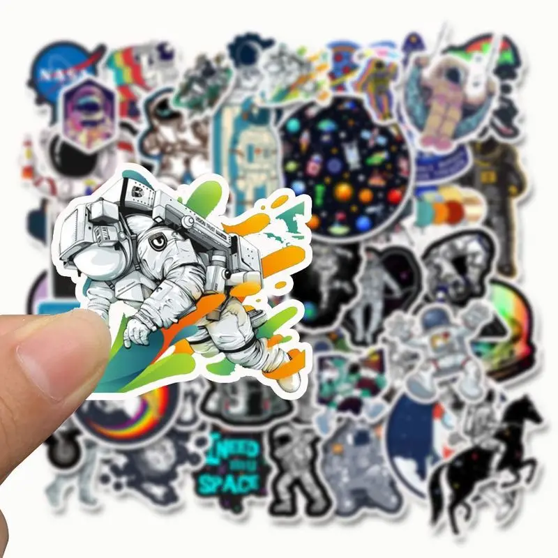 50pcs/set Outer Space Astronaut Stickers For Suitcase Skateboard Laptop Luggage Fridge Car Styling DIY Decal Sticker For Gift