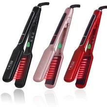 Htg утюг Профессиональный Выпрямитель для волос Утюг отрицательных ионов ионные выпрямления волос+ ЖК Инфракрасный Технология HT087L широкие пластины