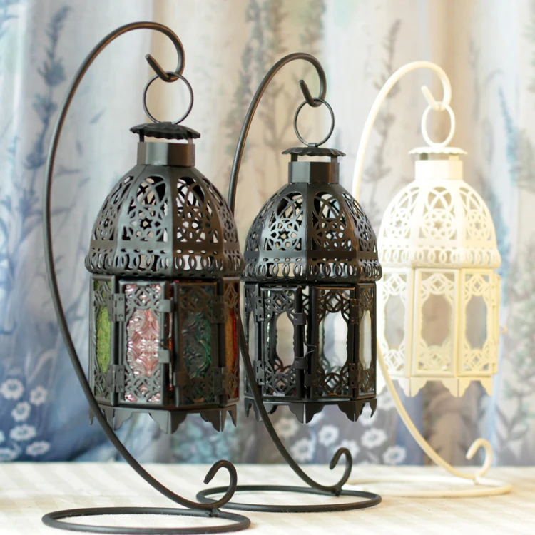 

Mousse lantern rustic candle glass hanging iron vintage wedding decoration supplies photography props decoration