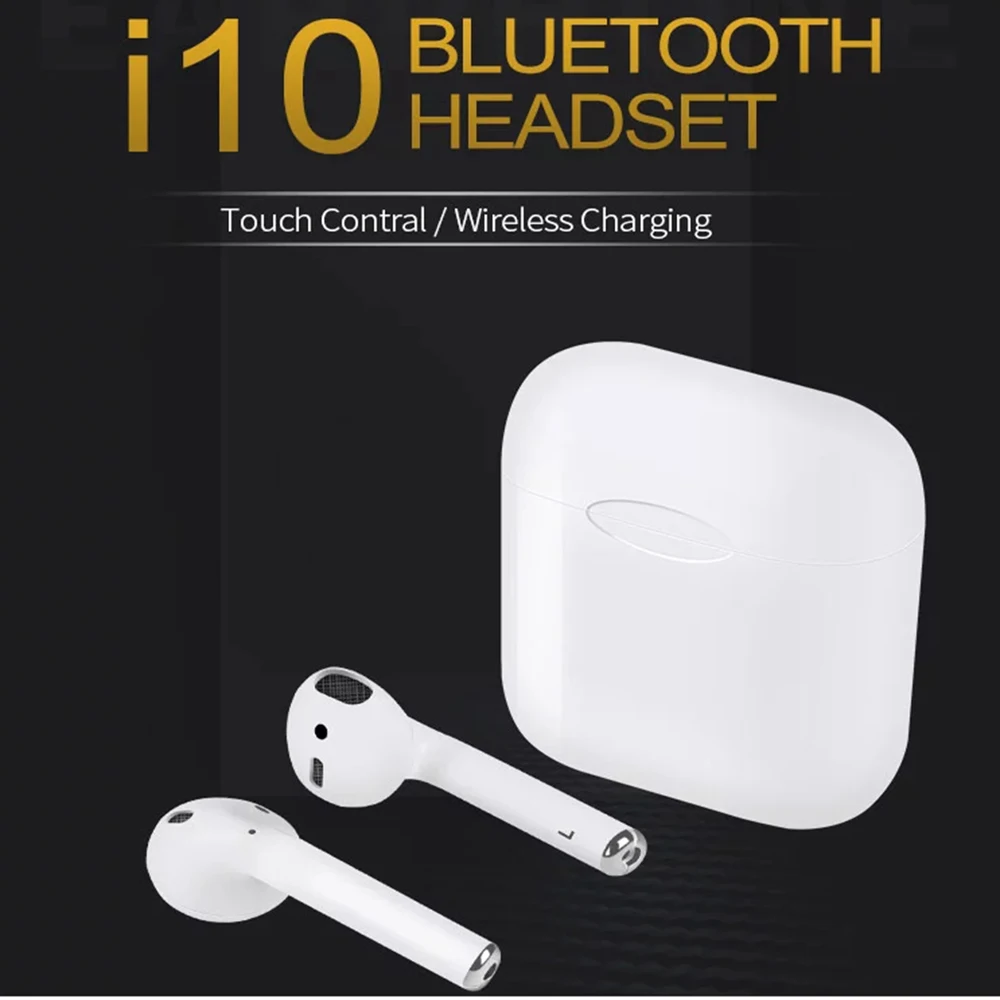 

Original i10 Tws Wireless Bluetooth 5.0 Earbuds Earphone Auto Connect Headphones Wireless Charging For iOS Samsung Xiaomi hUawei