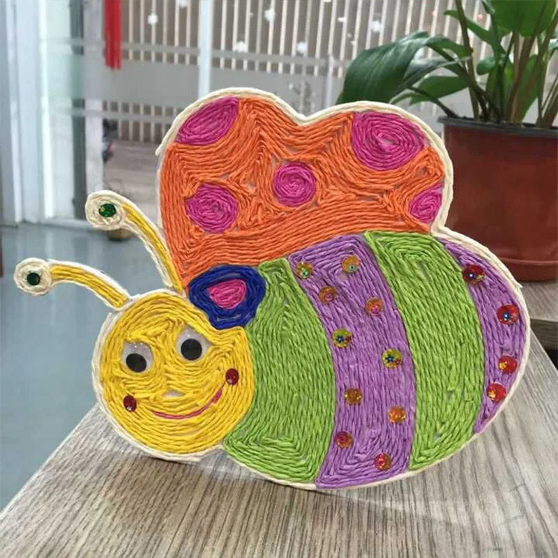 KEDSKID живопись креативный Сделай Сам ручной работы линии Рисование ремесло материалы цветные Раннее детство развивающие игрушки - Цвет: Цвет: желтый