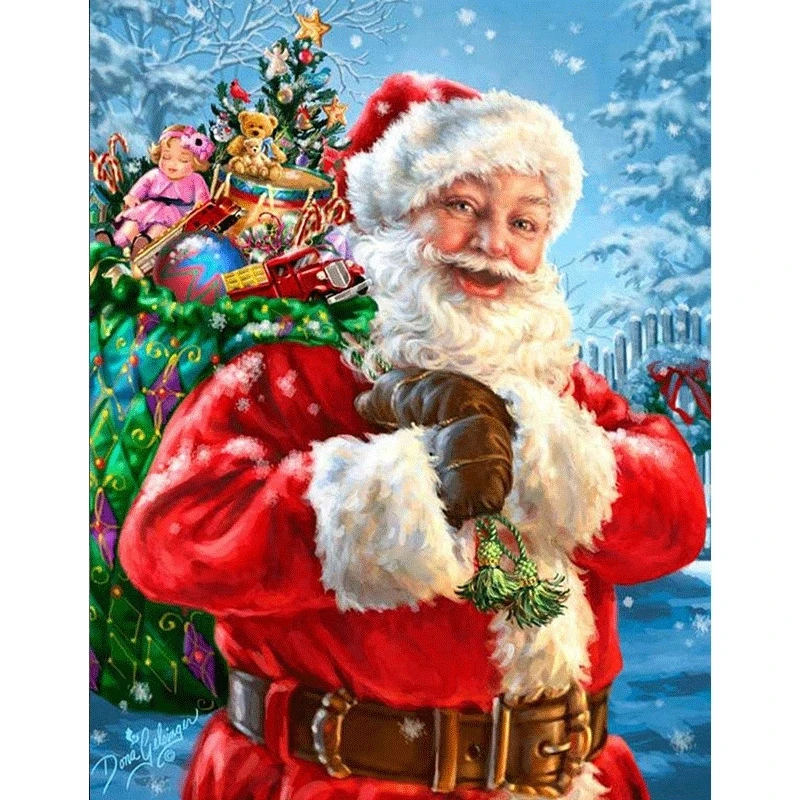 

DIY Diamond Embroidery Santa Claus Full Square/round Diamond Painting Cross Stitch Kit Mosaic Home Decor