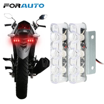 

FORAUTO 1 Pair Car Led Brake Light Driving Lamp Motocycle Stop Warning Lamp Taillight 3 LED Strobe Light Car-styling Universal