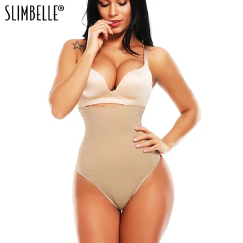 

Women Seamless High Waist Trainer Tummy Control Thong Body Shaper Panty Underwear Shapewear Panties Waist Cinchers