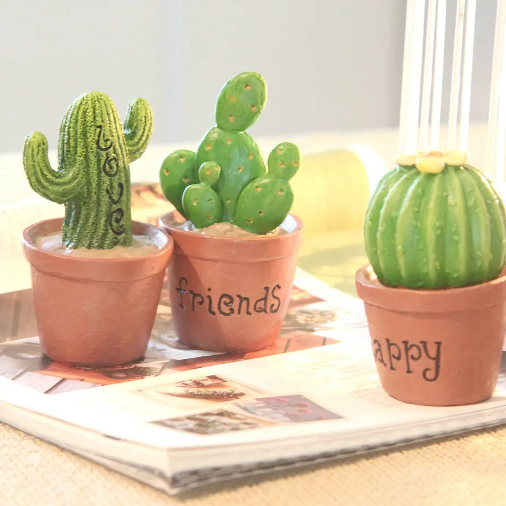 Cactus Small Resin Decoration Home Accessories Plant Office Desk
