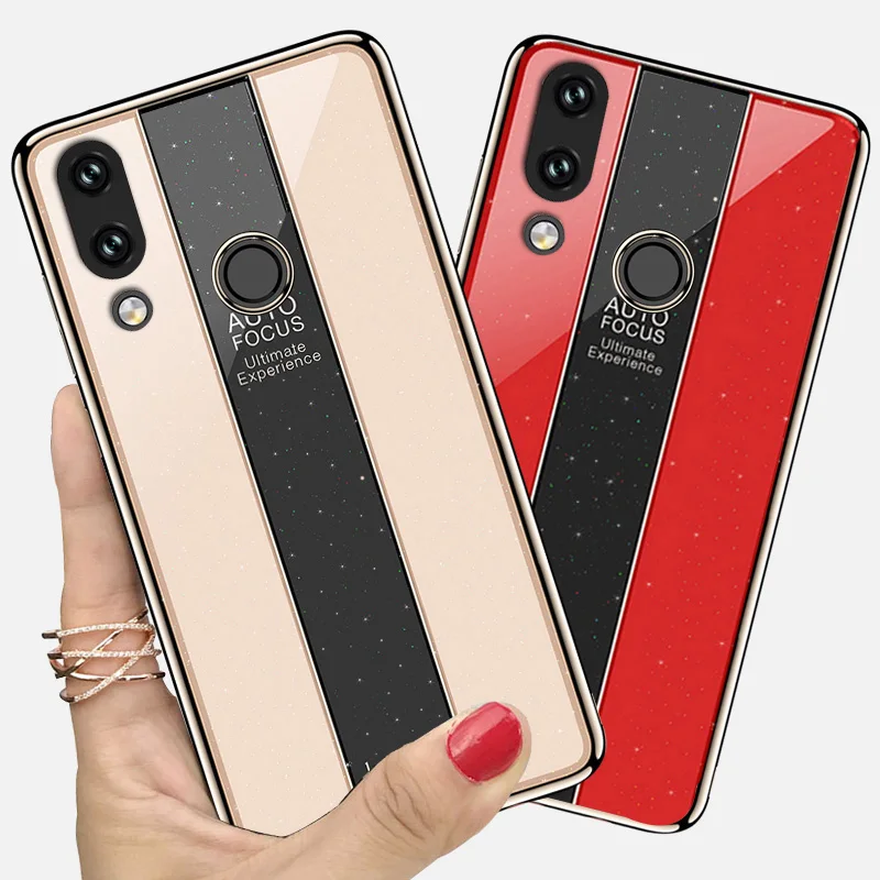 

KaiNuEn coque,cover,case,For HuaWei Nova 3 4 Nova3 3i 3e Nova4 glitter Luxury Super tempered glass phone back 360 cases