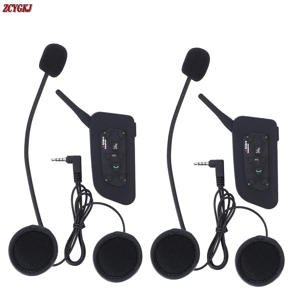 Version!1200M V6 Helmet Intercom 6 Riders Motorcycle Bluetooth Headset walkie talkie Motorcycling Helmet Headphones