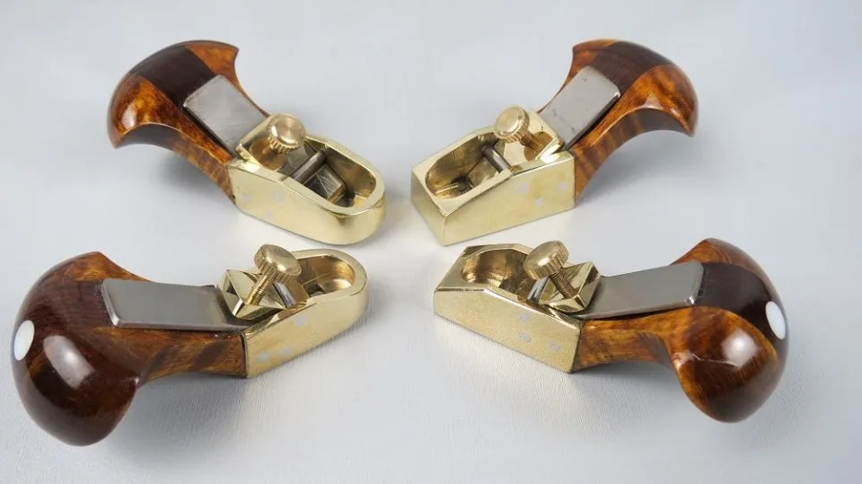 

4 PCs Nice Quality Wood Working Brass Plane including 2 flat and 2 convex plane