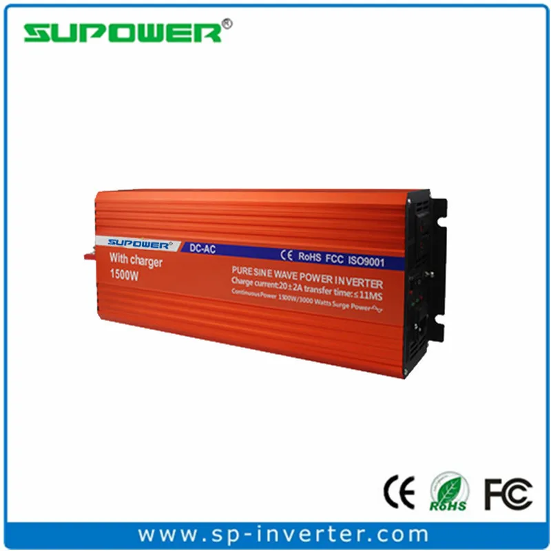 

1500w Peak Power 3000W DC 12V 24V 48V To AC 110V 220V UPS Pure Sine Wave Power Inverter With Built In Battery Charger