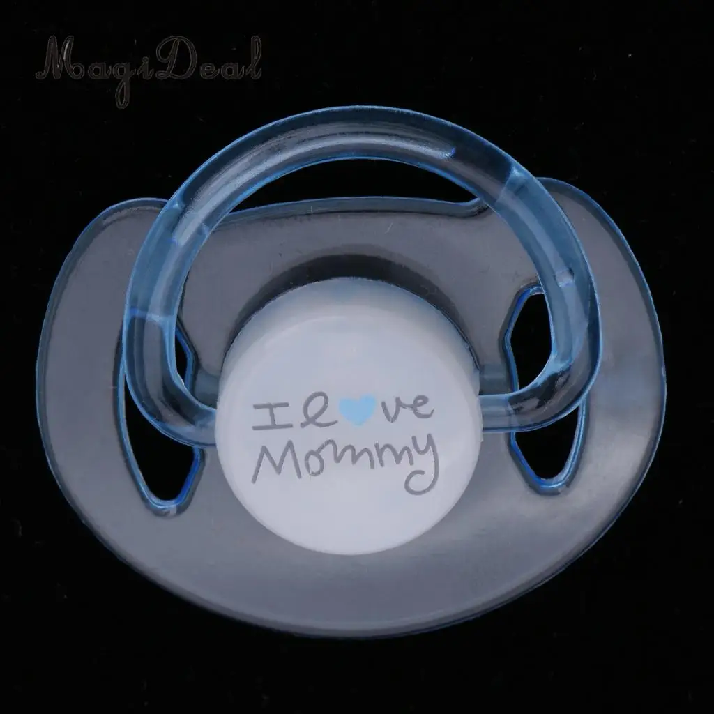 2pcs Cute Dummy Magnetic Pacifier for Reborn Baby Supplies Kids Toys Pink & Blue