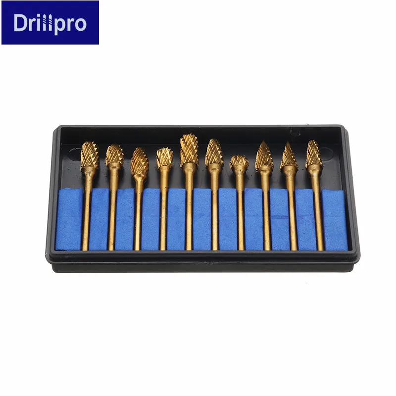 Buy Drillpro 10Pcs Titanium Coated Tungsten Carbide