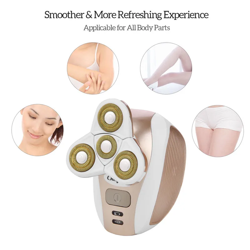 Women’s Painless Hair Removal Epilator Razor Rechargeable Cordless Electric Body Arm Legs Face Lips Bikini Hair Remover Shaver38