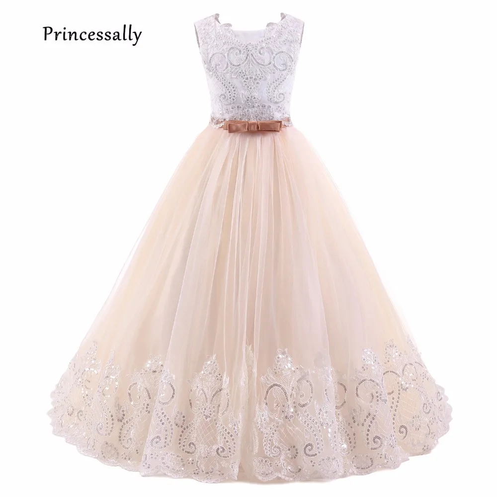 Vestido Flores/Новинка платье с цветочным узором для девочек свадебной вечеринки