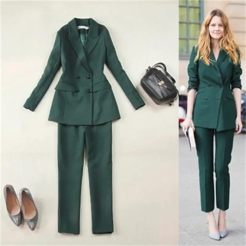 double breasted trouser suit ladies
