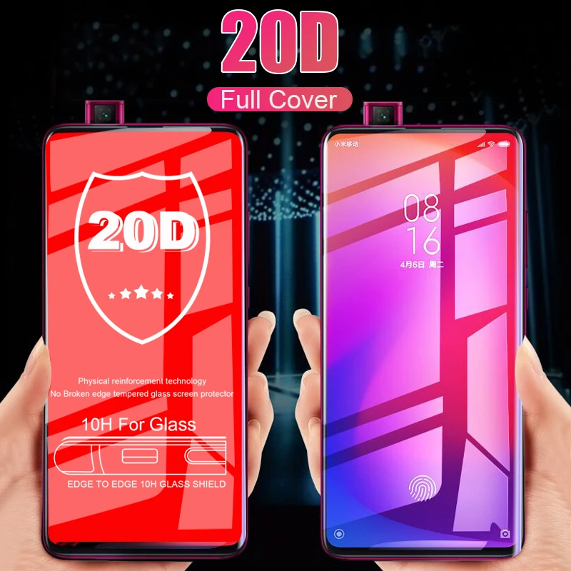 

20D Tempered Glass Full Cover On The For Xiaomi mi 9 SE 8 Lite Protective Glass For Xiaomi mi 9t Pro 8 Pro Screen Protector Film
