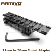 Armiyo удлинитель 11 мм до 20 мм Пикатинни рейка 100 мм Длина кронштейн для прицела адаптер принадлежности для охоты и стрельбы