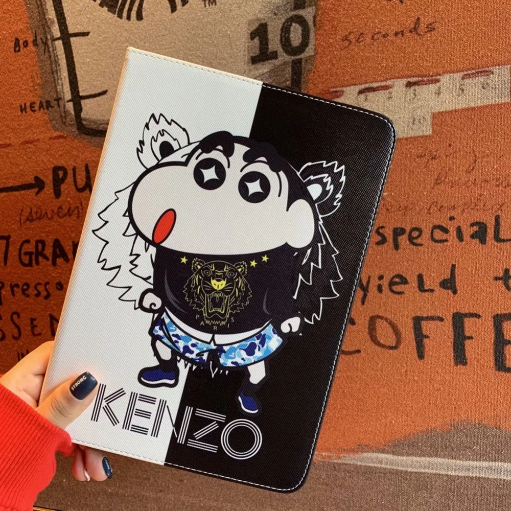 Для iPad 9 7 2017/2018 чехол высокого качества с мультяшным рисунком Crayon Shinchan флип