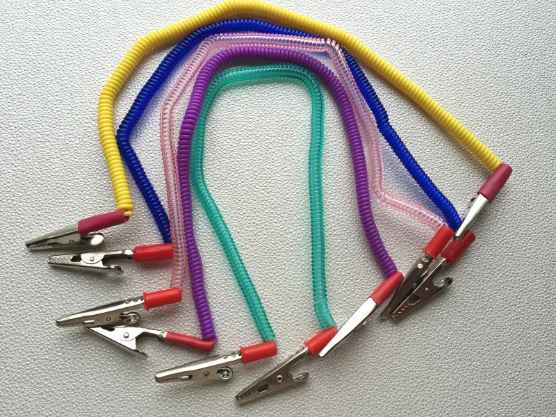 5 PCS Dental Patient Bib Clips Chains Napkin Holder Flexible Coil Plastic  Chain