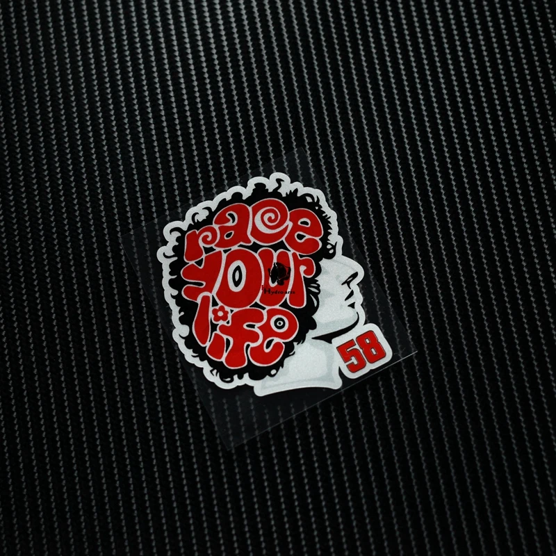 

NO.TC002 MOTO GP SKB Marco Simoncelli afro car reflective stickers racing decals motorcycle sticker for Motocross ATV Helmet