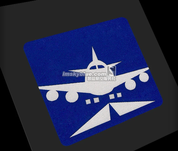 

2 colors Sticker Light Reflecting Water Proof Cartoon Airplane Flying for Luggage Fridge Pilot Flight Crew