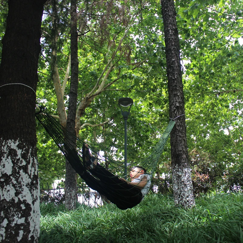 1Pc Portable Hammock Garden Outdoor Camping Travel furniture Mesh Hammock Swing Sleeping Bed Nylon HangNet