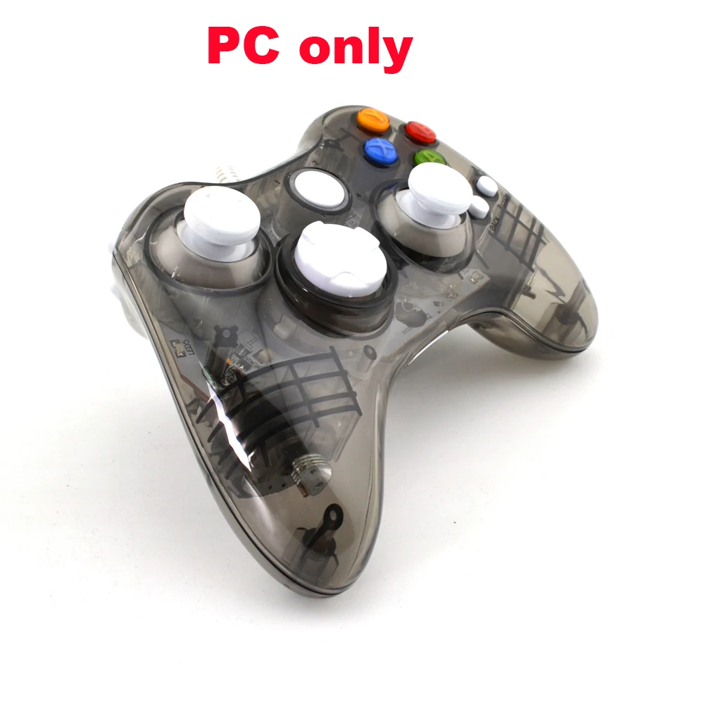 100pcs /lot PC USB Wired Game Controller LED Light Vibration Joystick