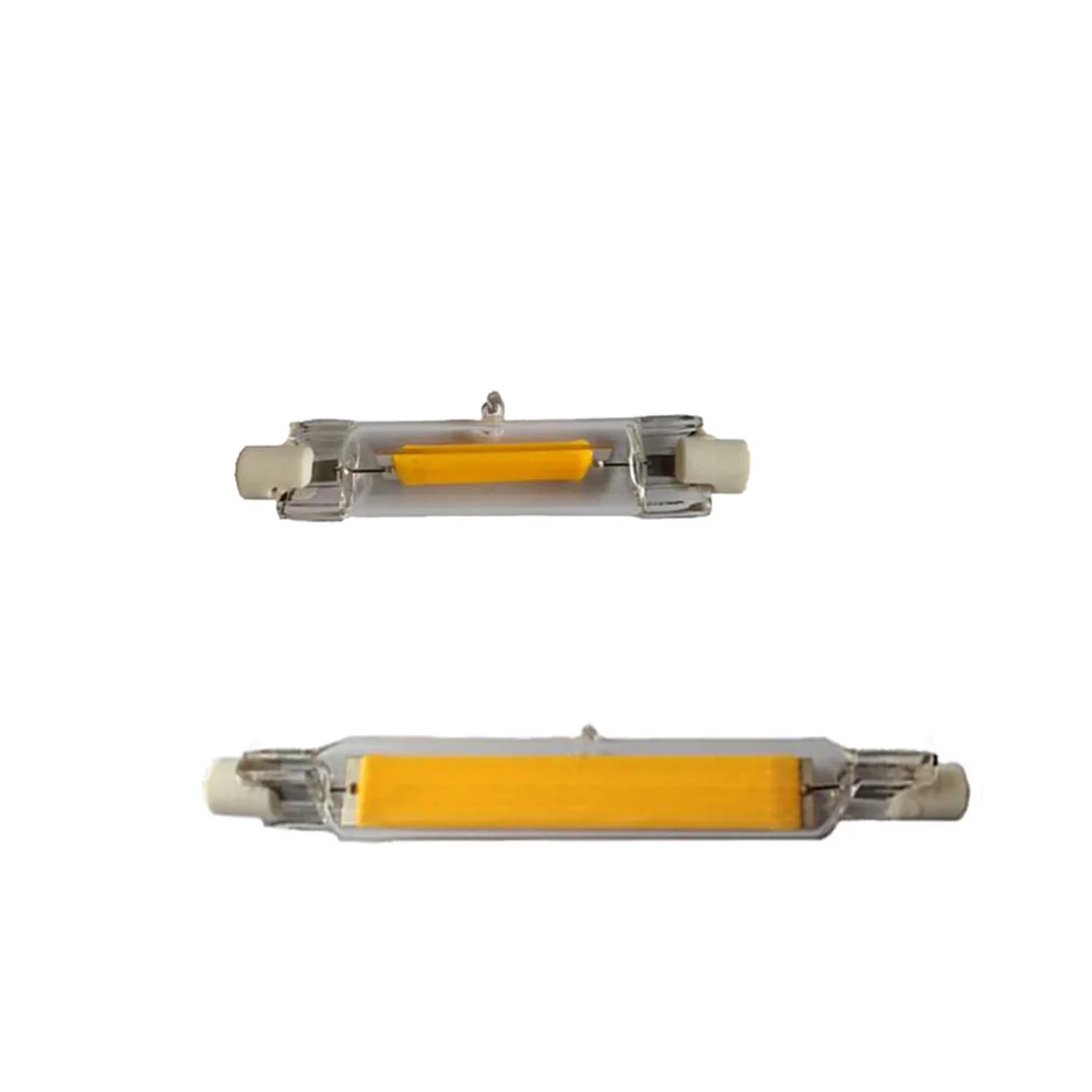 

R7S LED COB glass tube j78 r7s 4W 78mm 500lm led light bulbs j118 8W 118mm 1000lm bulb AC220V-240V Replace Halogen