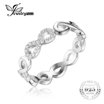 JewelryPalace Infinity Forever Love Anniversary Promise Ring Pure 925 Sterling Silver Jewelry For Women Gift