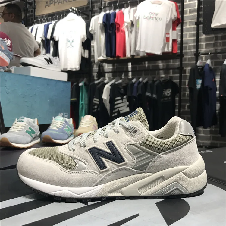 New Balance/nb 580 Мужская обувь для бега женская обувь для отдыха кроссовки Mrt580ds/nv/gy/gk - Цвет: Серый