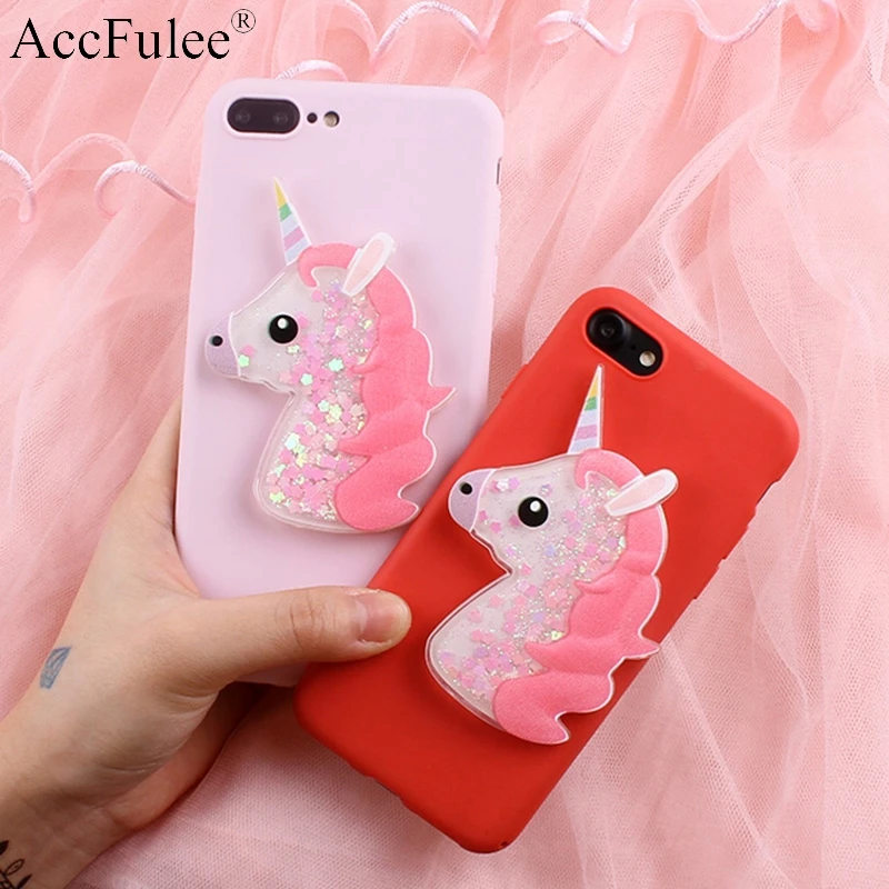 Bling Cute Horse Case for Samsung Galaxy J1 mini Ace J2 Prime J3 J5 J7 Dynamic Glitter Liquid Horse Soft TPU Cover