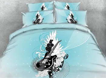 

3d bedding queen size bedspread coverlets comforter sheet sets twin full king size woven 500TC musical guitar Rock & Roll Adults