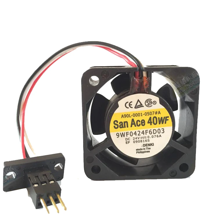 

FAN FOR A90L-0001-0507#A 9WF0424F6D03 24V 0.076A 4020 fans Fanuc fan with original plug 40*40*20mm 4CM