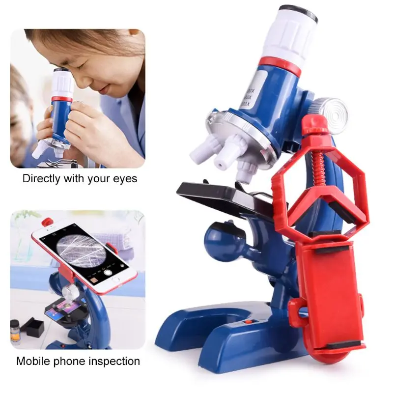 OOTDTY 100X-1200X Биологический микроскоп комплект w/держатель мобильного телефона обучающая игрушка в подарок