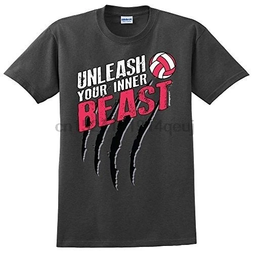 Volleyball Unleash Your Inner Beast T Shirt-in T-Shirts ...