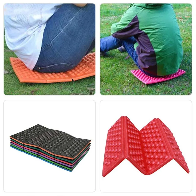 riskaLa Foldable Seat pad Folding Outdoor Camping Foam XPE Mat Seat Cushion Portable Waterproof Picnic Mat Pad with Storage Bag,Colors Send in Random,1PCS