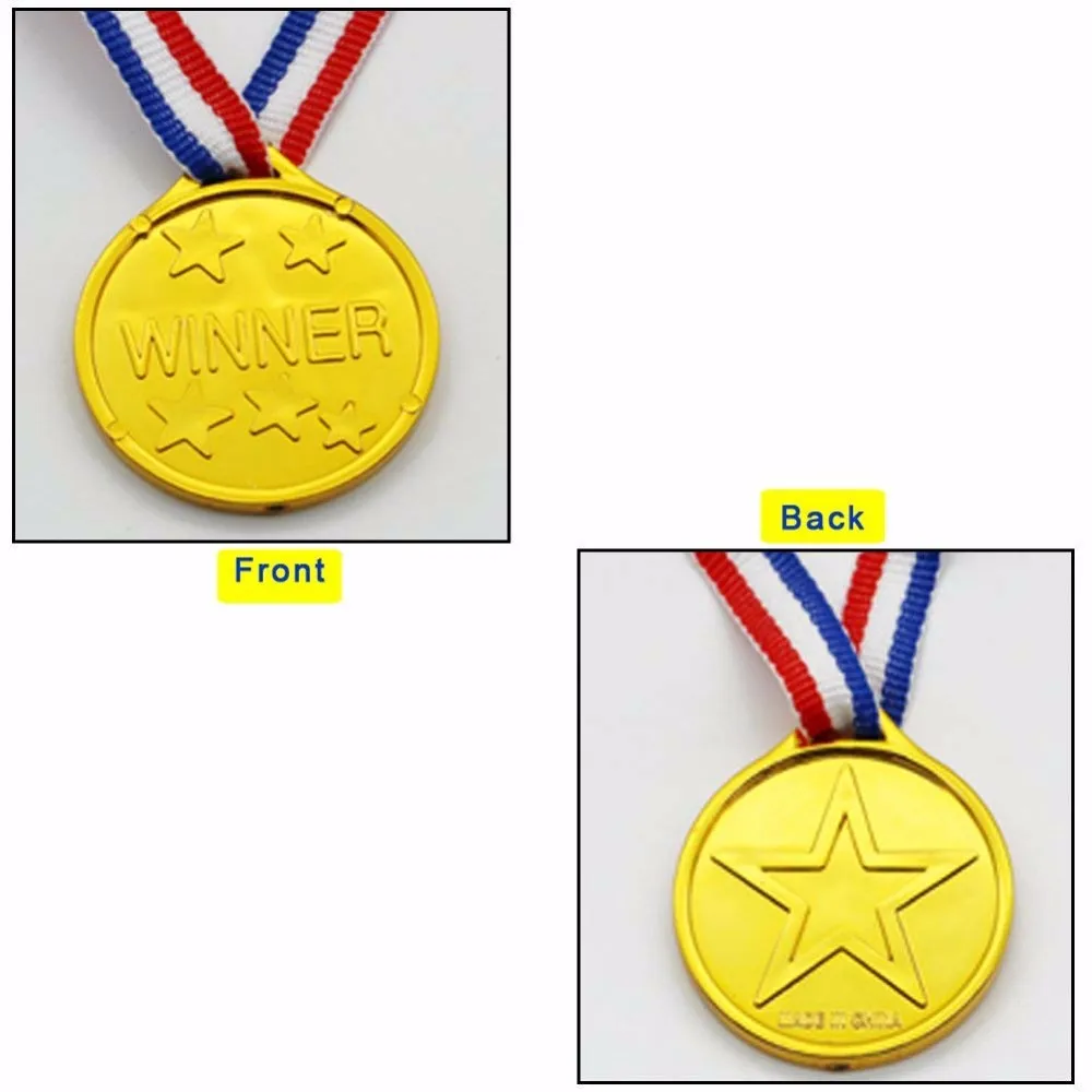 Комплект из 1 предмета; Цвета: золотистый, Пластик победители медалей спортивный день вечерние сумка премий игрушки для вечерние Декор