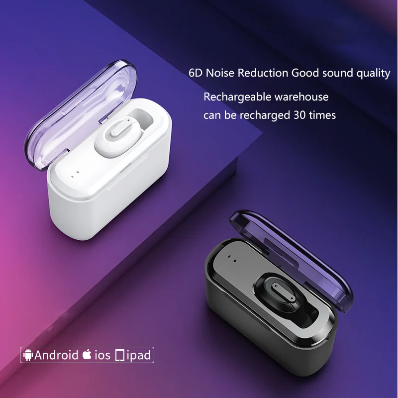 

T1 TWS Wireless Bluetooth 4.2 Earphone Mini Stealth 3D Stereo Headset With Microphone Sports Earbuds With Charging Box