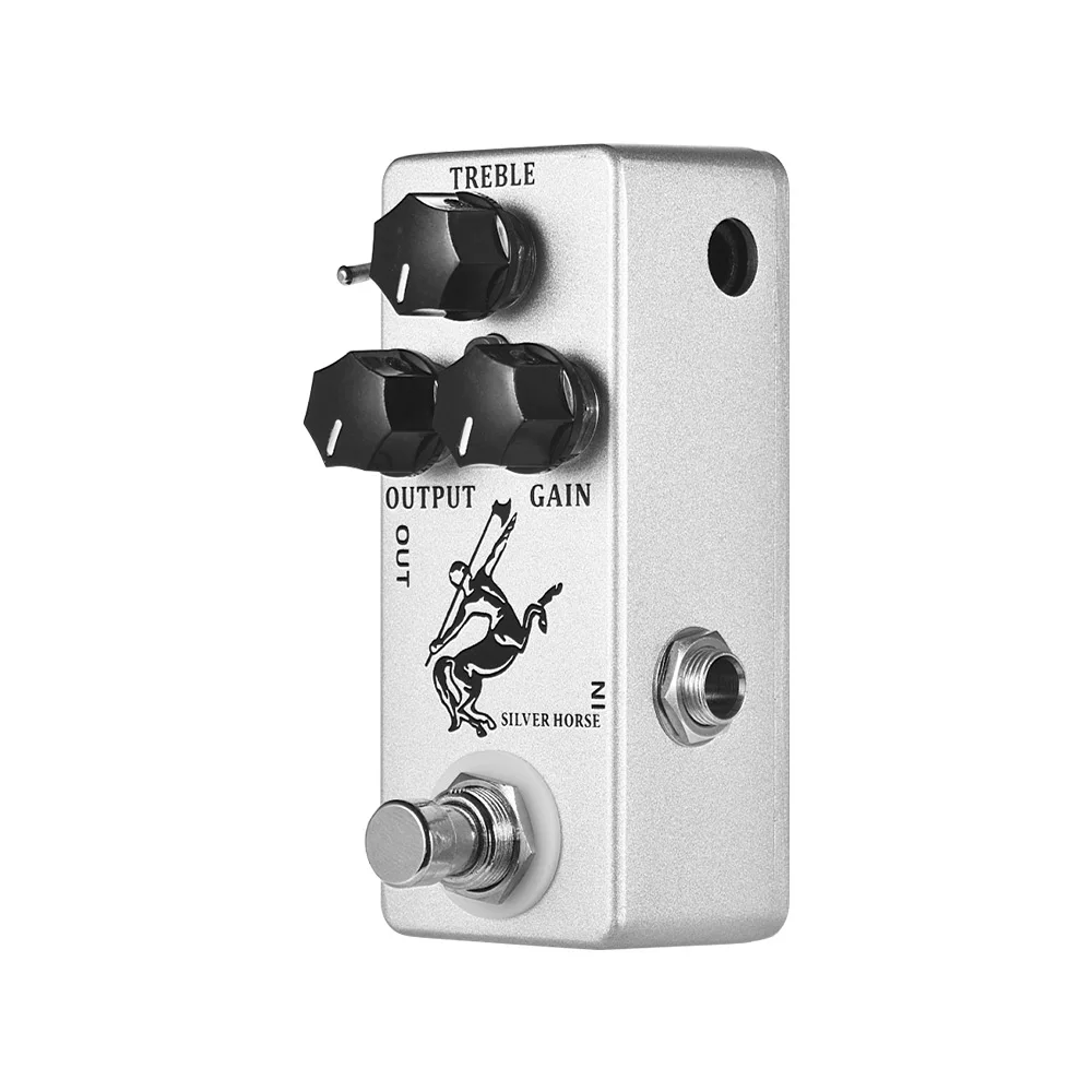 

MOSKY Golden/ Silver Horse Guitar Effect Pedal Overdrive Boost Guitar Pedal Full Metal Shell True Bypass 2 Colors for Option