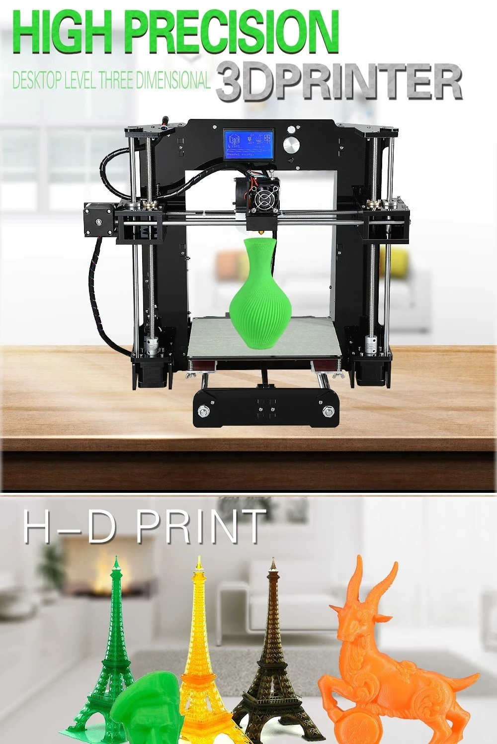 Anet A6 Высокая точность Reprap Prusa i3 DIY 3D-принтеры комплект годичного гарантийного обслуживания фабрика непосредственно Лидер продаж Impressora 3d