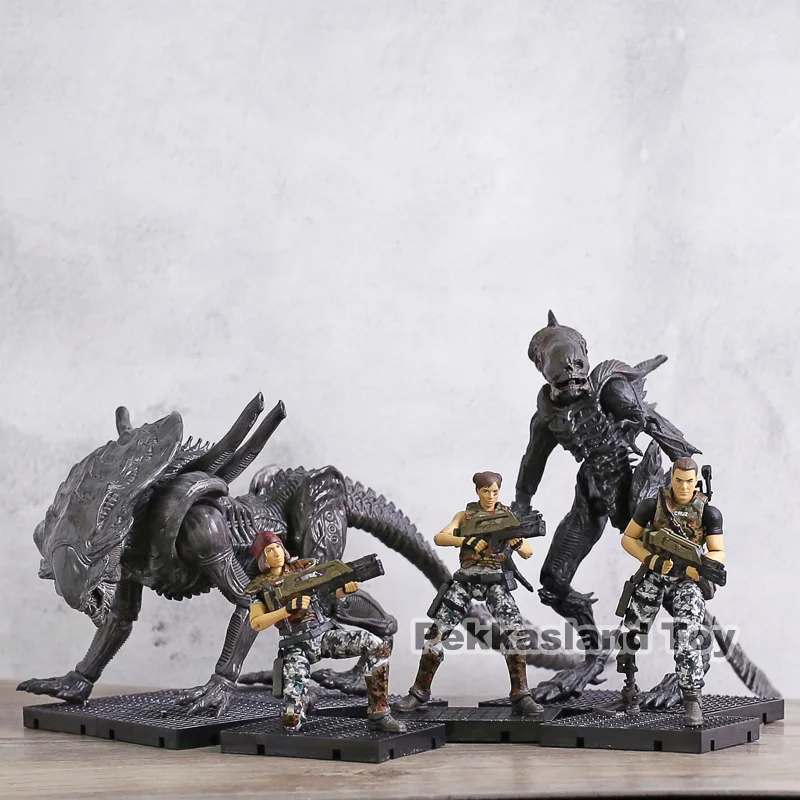 Aliens Colonial Marines Cruz Bella Redding Xenomorph Raven Crusher Изысканный мини ПВХ фигурка Коллекционная