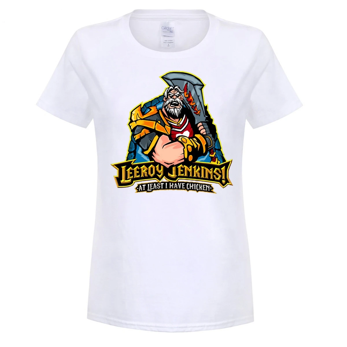 Модная хлопковая футболка World of Warcraft Leeroy Jenkin|Футболки| |