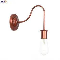 IWHD Железный Nordic Wandlamp edсветодиодный ison светодиодный настенный светильник простой винтажный промышленный настенный светильник Домашнее