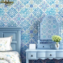 Beibehang богемные этнические обои спальня гостиная фон стены рулон бумаги имитация плитки салон красоты Юго-Восточной Азии