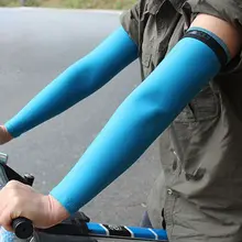 Унисекс летняя защита от ультрафиолета молочный шелк охлаждающие рукава противоскользящие яркие цвета защитные перчатки для велоспорта и бега