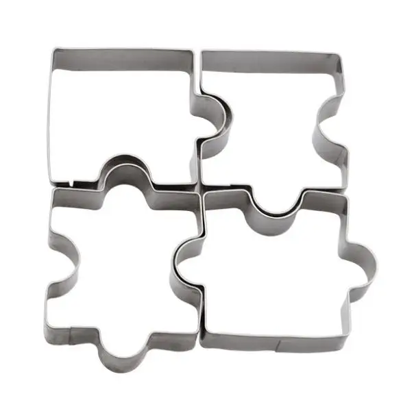 Stainless steel Jigsaw puzzle shape cookie mold Cookie Cutters Puzzle